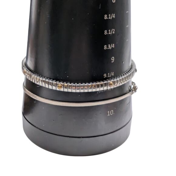 Two Tone Stretch & Silver Tone Herringbone Ankle Bracelets - Picture 7 of 8